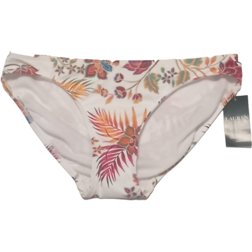 NWT Lauren Ralph Lauren Floral Bikini /Swim Bottoms 6